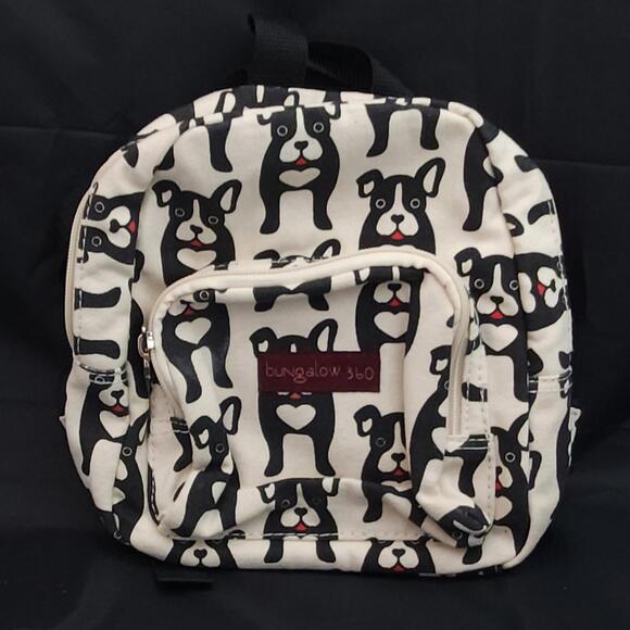Bungalow 360 Other - Bungalow 360 Boston Terrier Mini Backpack Red Polka Dot Lining Cute Dog Print 🐶
